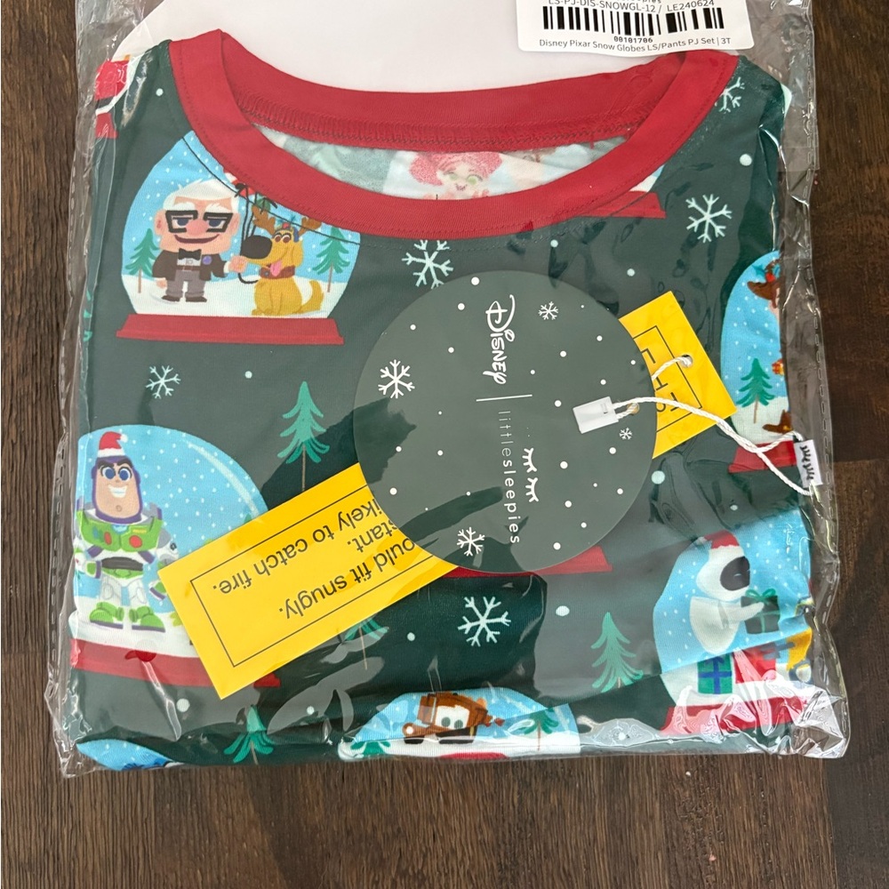 Little Sleepies Disney Pixar Snow Globes Long Sleeve Pajama Set